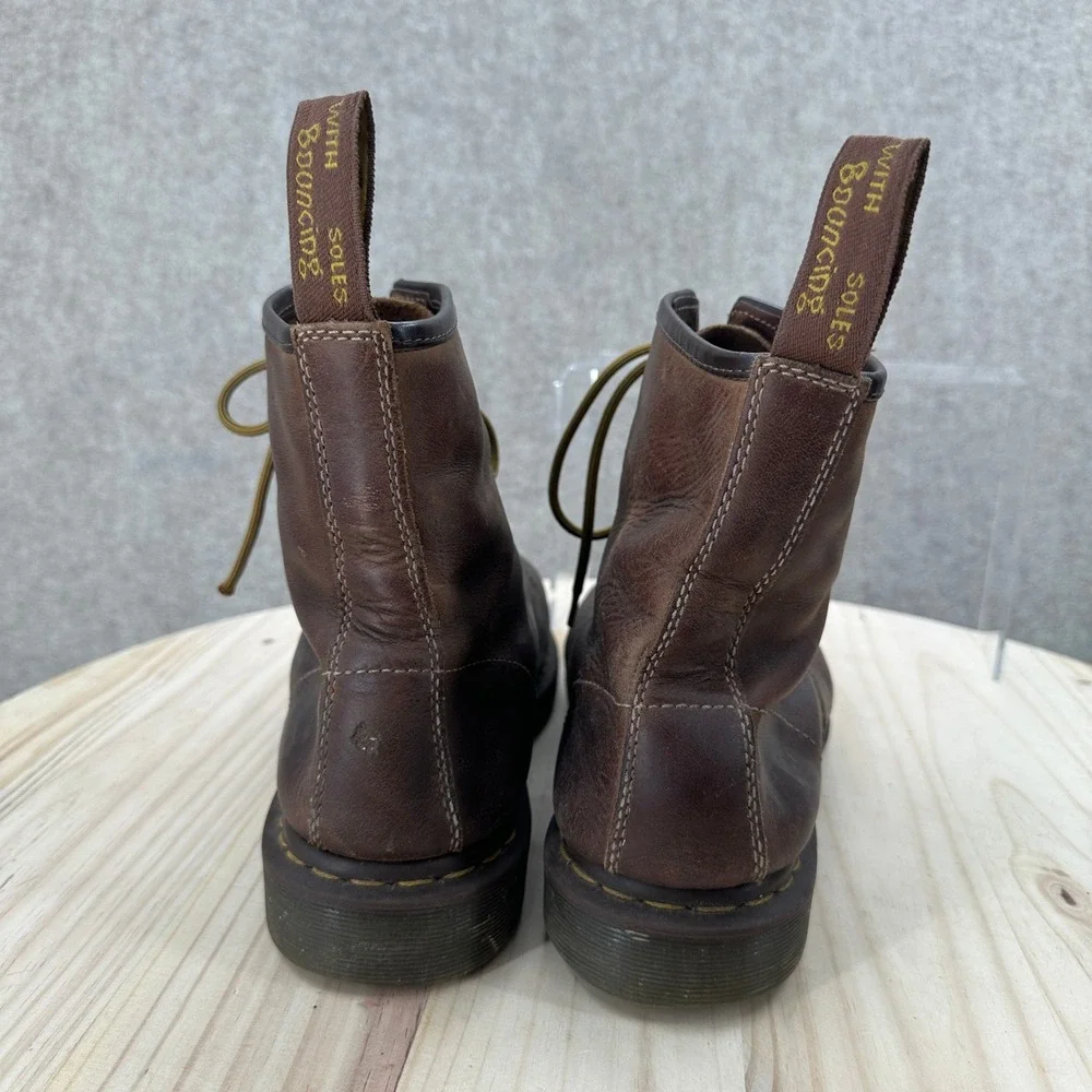 Dr. Martens 1460 Crazy Horse Leather Boots Mens 11 Brown Distressed 8-Eye
